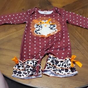 SHEIN Burgundy Penguin Polka Dot Footie